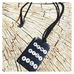 Venice Vidi Vici resin handmade necklace